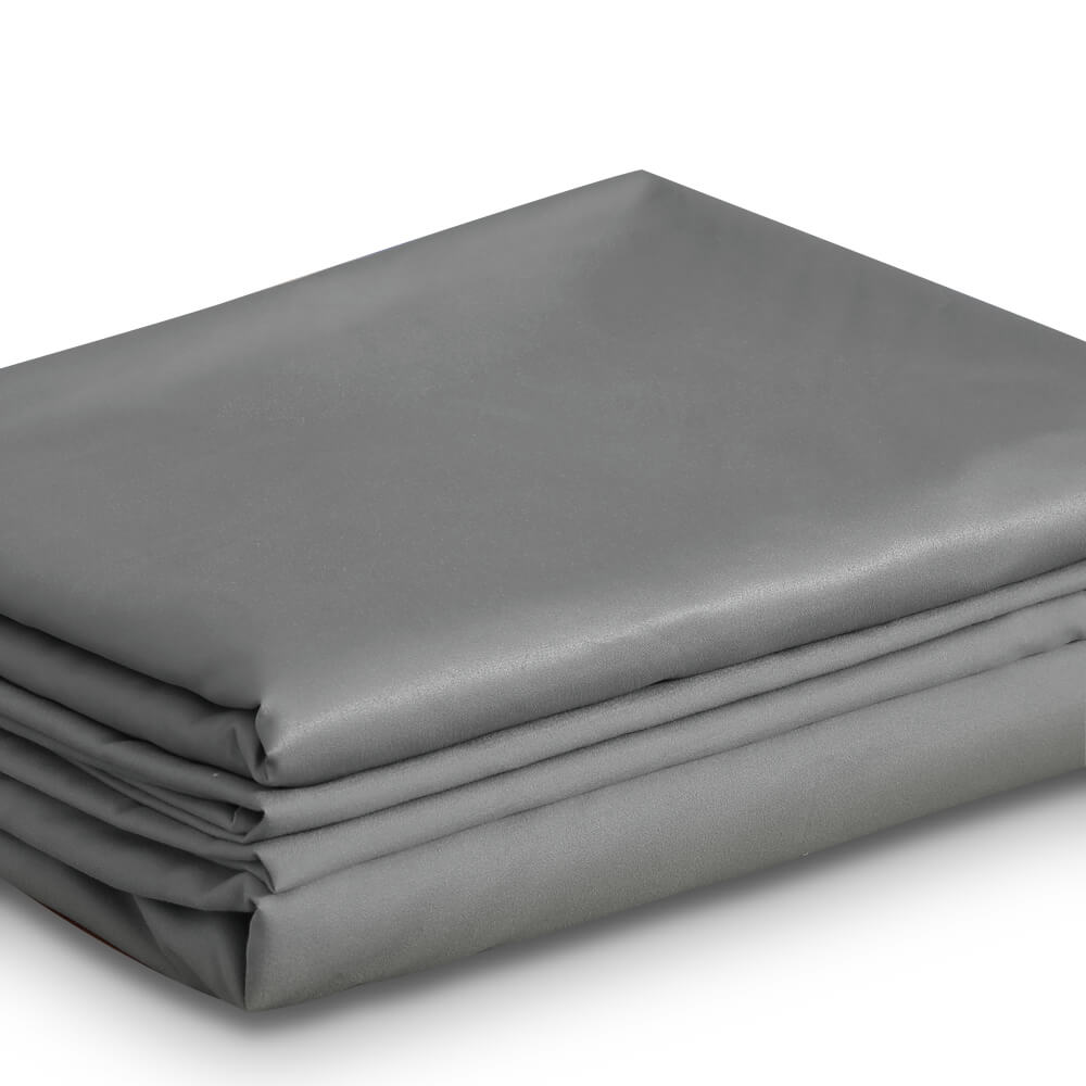 DreamZ Super King size 4 Piece Bed Sheet Set Flat Fitted Pillowcase Dark Grey