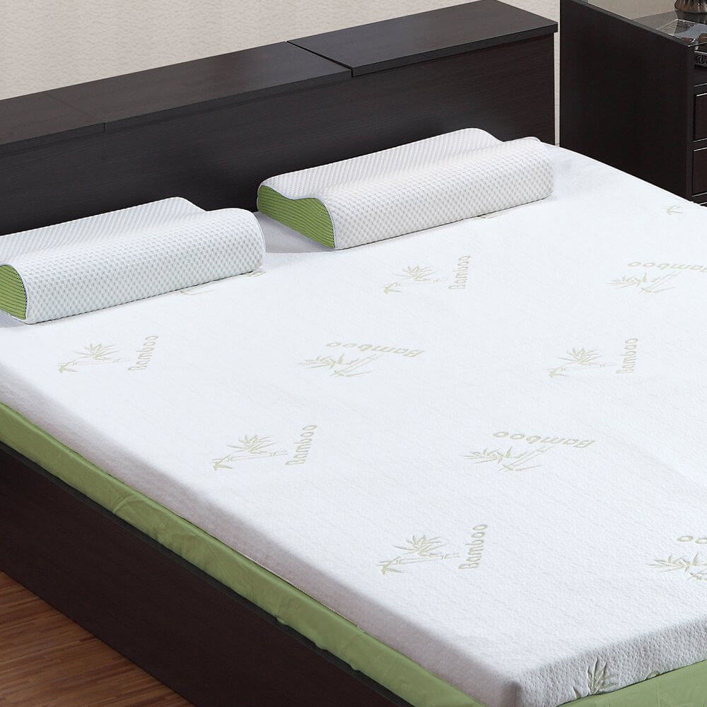 DreamZ 8cm Thickness Cool Gel Memory Foam Mattress Topper Bamboo Fabric Queen