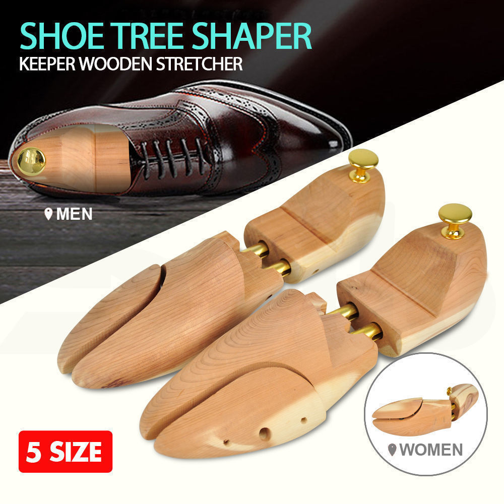 Adjustable Wooden Shoe Shoes Sneakers Tree Shape Stretcher in Size 37 to 38