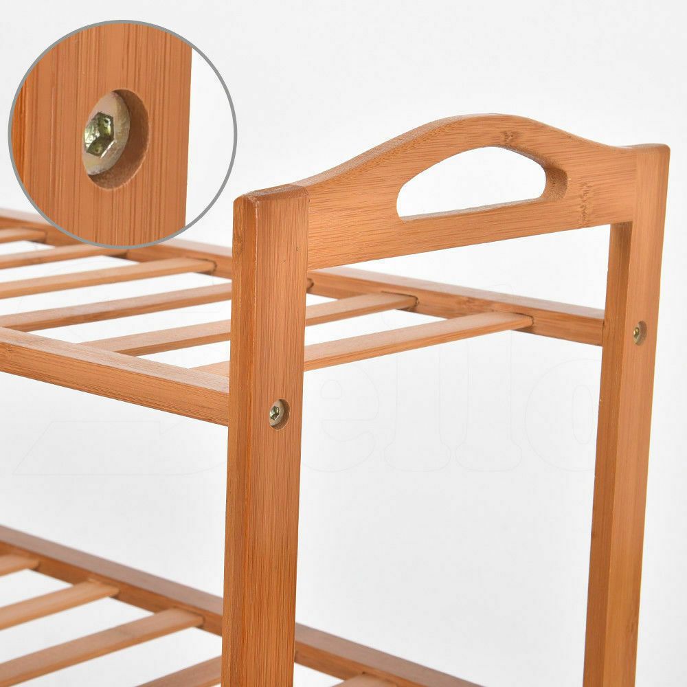 Levede 4 Tiers Bamboo Shoe Rack Storage Organizer Wooden Shelf Stand Shelves-Store Zone-Online Shopping Store Melbourne Australia