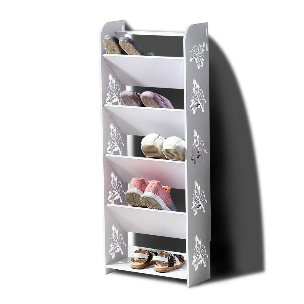 Levede 6Tier 40cm Width Tilt Chic Hollow Shoe Rack Stand Storage Organiser Shelf