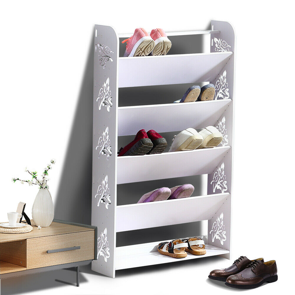 Levede 6Tier 60cm Width Tilt Chic Hollow Shoe Rack Stand Storage Organiser Shelf