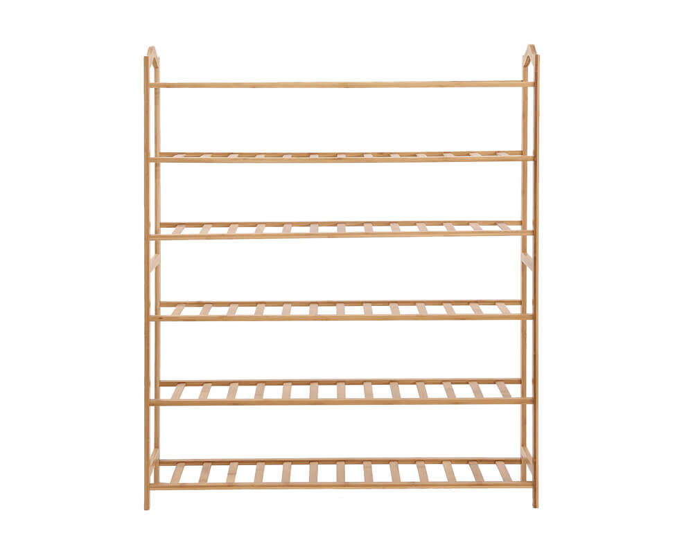 Levede Bamboo Shoe Rack Storage Wooden Organizer Shelf Stand 6 Tiers Layers 90cm