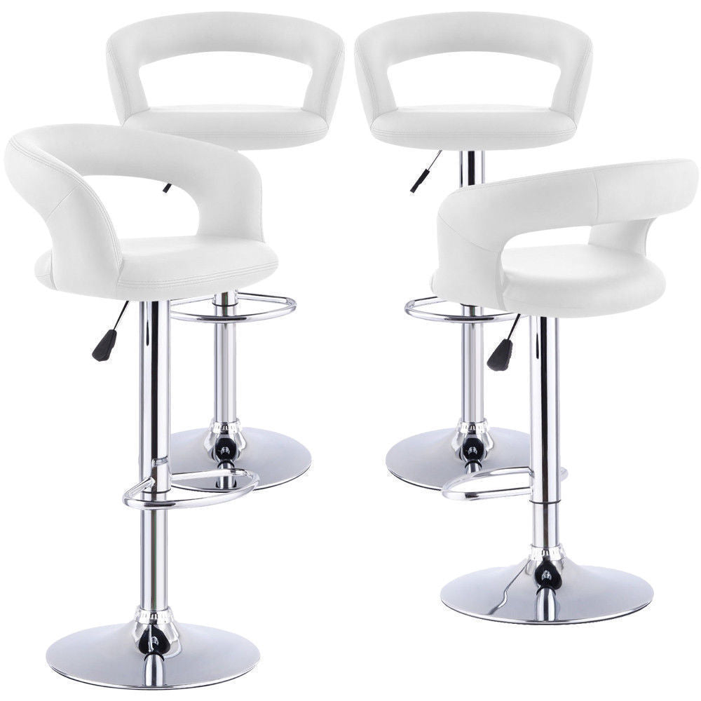 4x Levede PU Leather Swivel Bar Stools Kitchen Dining Chair Gas Lift Adjustable