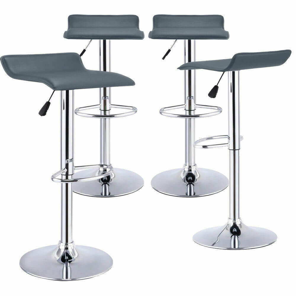 4x Levede PU Leather Swivel Bar Stools Kitchen Dining Chair Gas Lift Adjustable