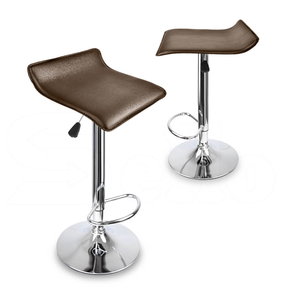 2x Levede PU Leather Swivel Bar Stools Kitchen Dining Chair Gas Lift Adjustable