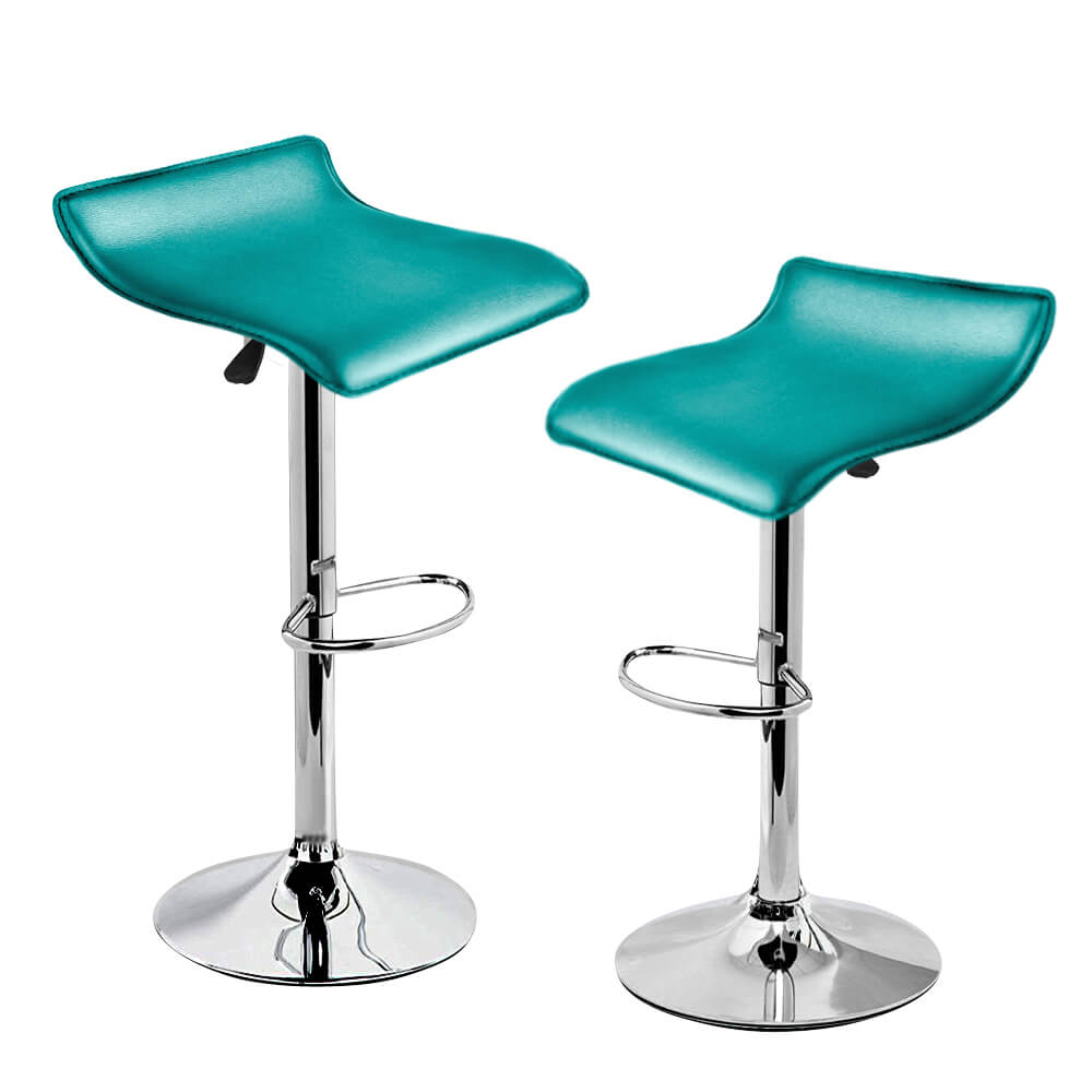 2x Levede PU Leather Swivel Bar Stools Kitchen Dining Chair Gas Lift Adjustable