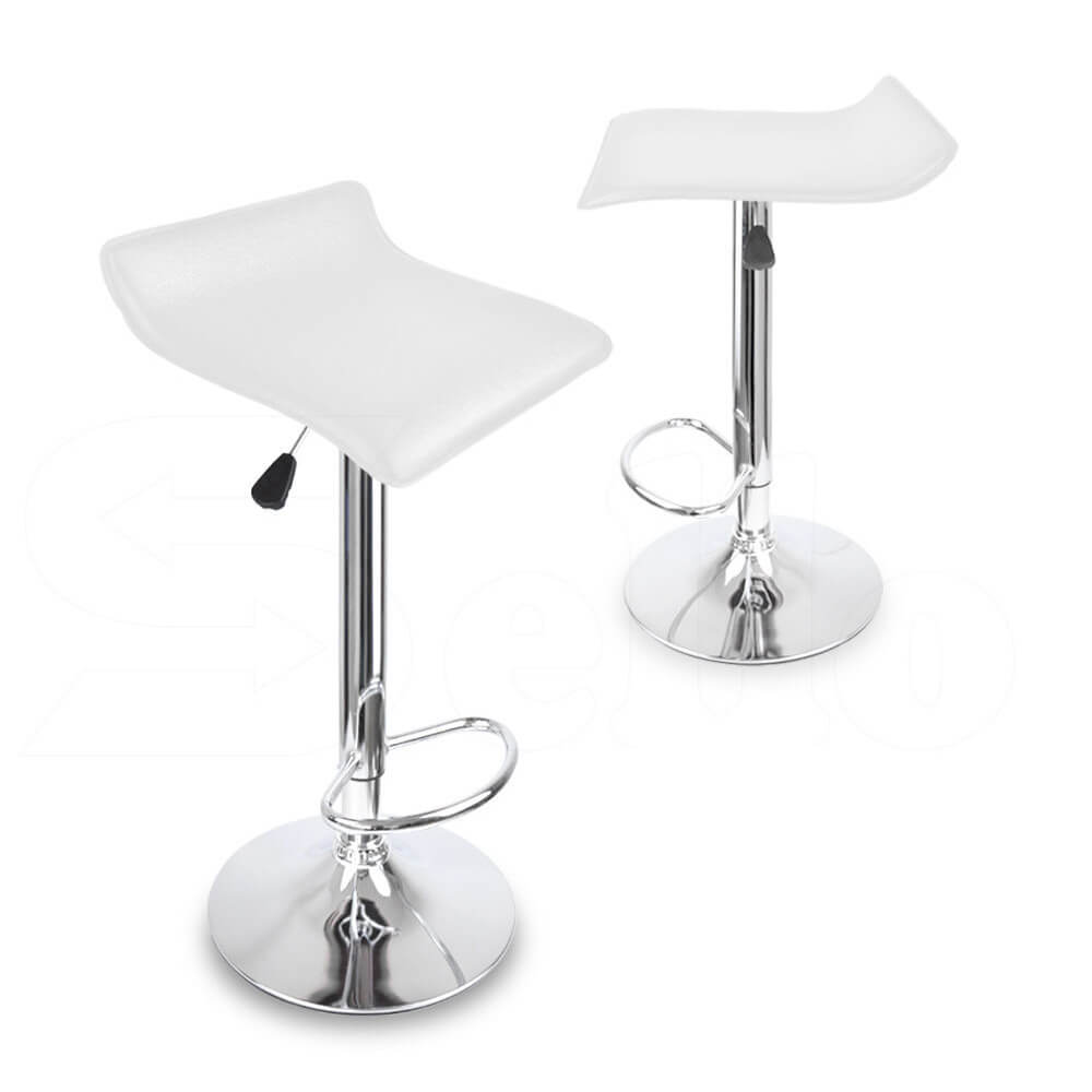 2x Levede PU Leather Swivel Bar Stools Kitchen Dining Chair Gas Lift Adjustable