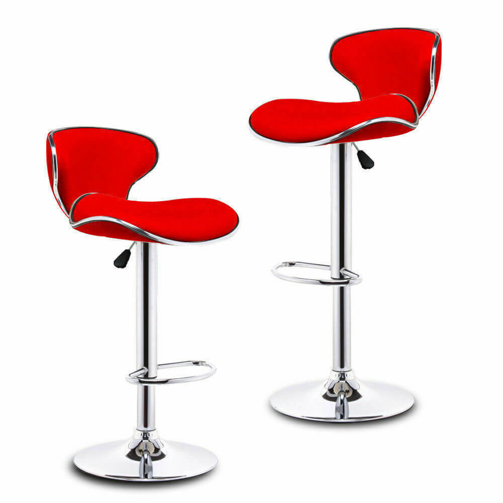 2x Levede PU Leather Swivel Bar Stools Kitchen Dining Chair Gas Lift Adjustable