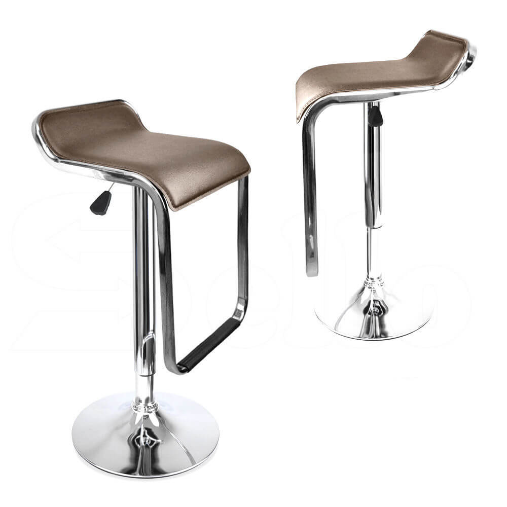 2x Levede PU Leather Swivel Bar Stools Kitchen Dining Chair Gas Lift Adjustable