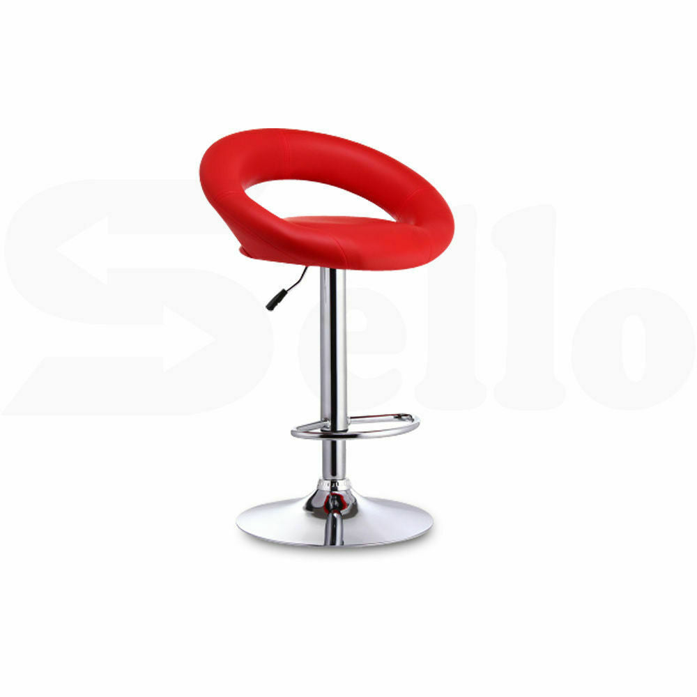 2x Levede PU Leather Swivel Bar Stool Kitchen Stool Dining Chair Barstools Red