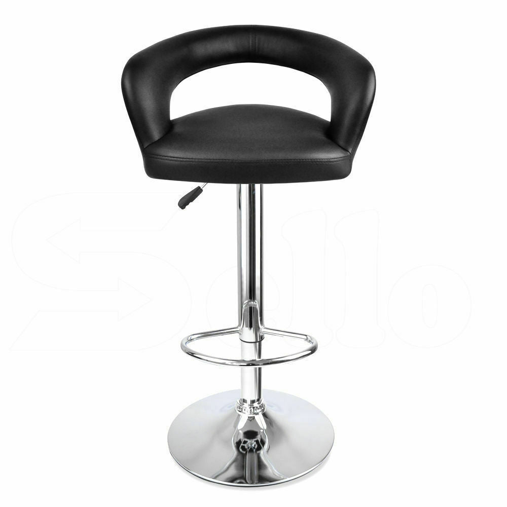 2x Levede PU Leather Swivel Bar Stool Kitchen Stool Dining Chair Barstools Black