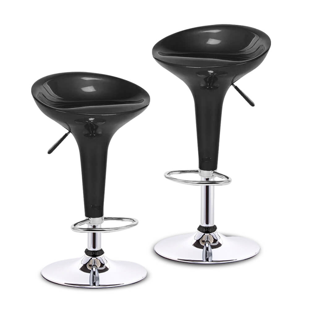 2x Levede PU Leather Swivel Bar Stools Kitchen Dining Chair Gas Lift Adjustable