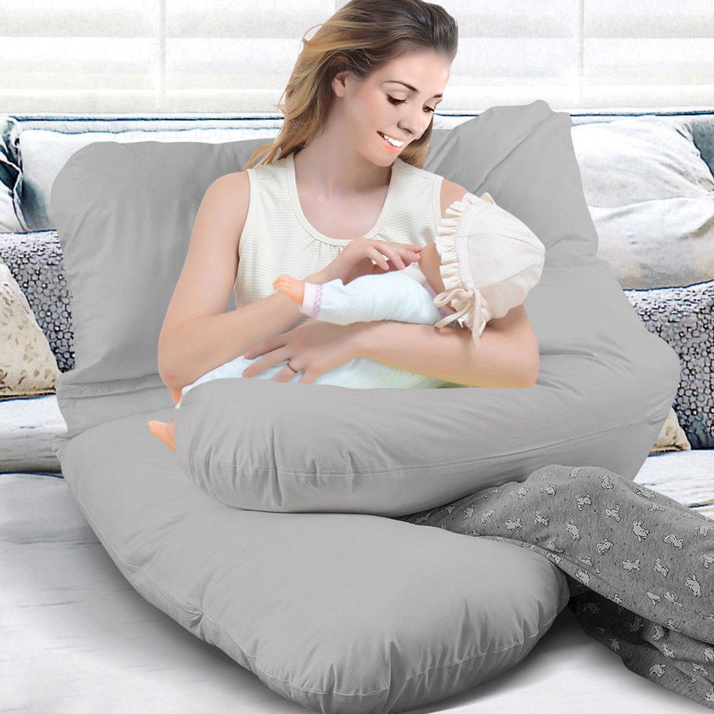 Maternity Pregnancy Pillow Cases Nursing Sleeping Body Support Feeding Boyfriend