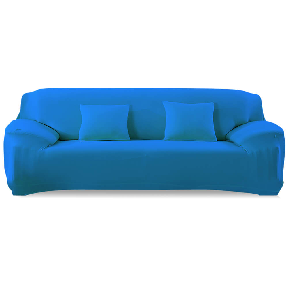 Easy Fit Stretch Couch Sofa Slipcovers Protectors Covers 3 Seater Blue