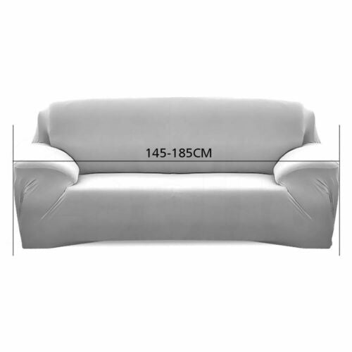 Easy Fit Stretch Couch Sofa Slipcovers Protectors Covers 3 Seater Grey