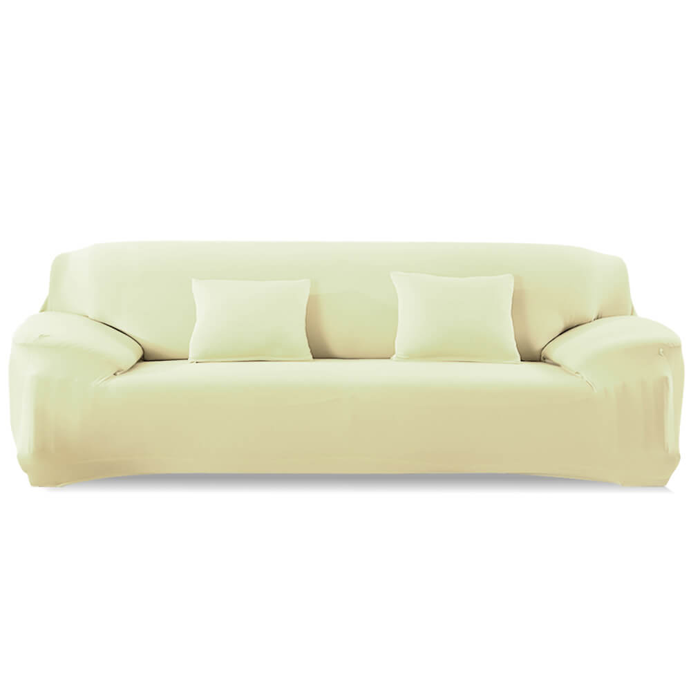 Easy Fit Stretch Couch Sofa Slipcovers Protectors Covers 4 Seater Cream