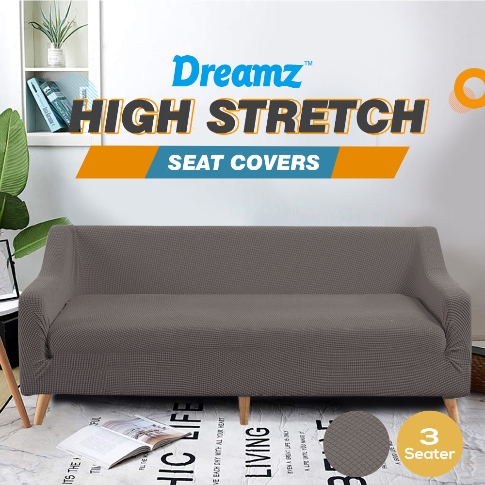 DreamZ Couch Stretch Sofa Lounge Cover Protector Slipcover 3 Seater Chocolate