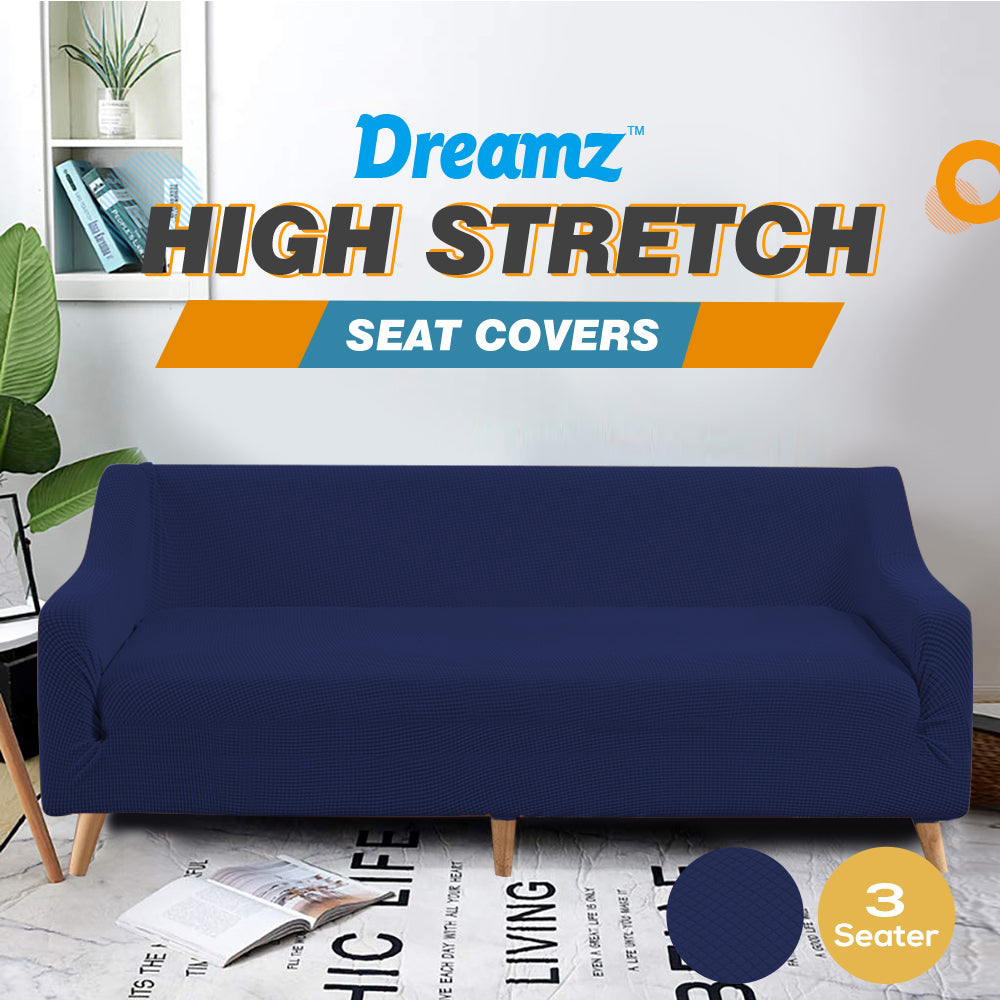 DreamZ Couch Stretch Sofa Lounge Cover Protector Slipcover 3 Seater Navy