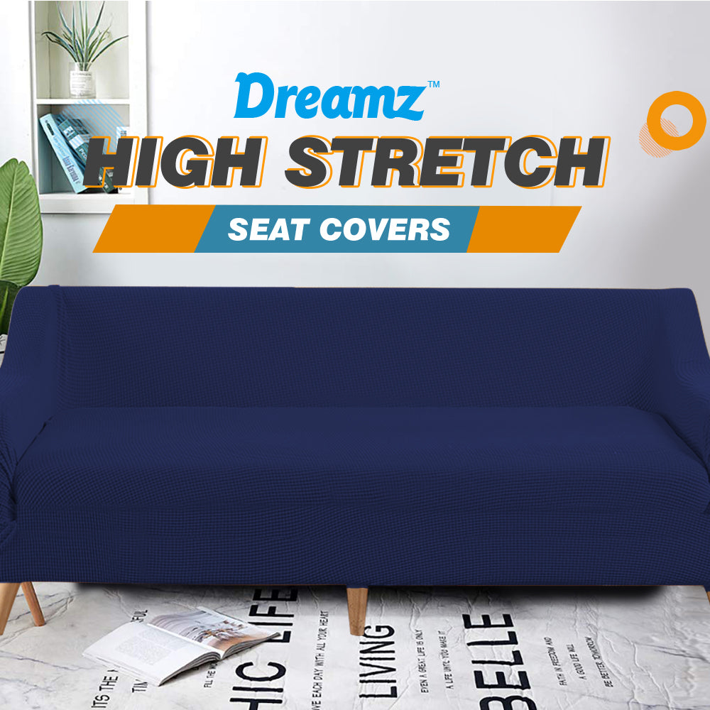 DreamZ Couch Stretch Sofa Lounge Cover Protector Slipcover 4 Seater Navy