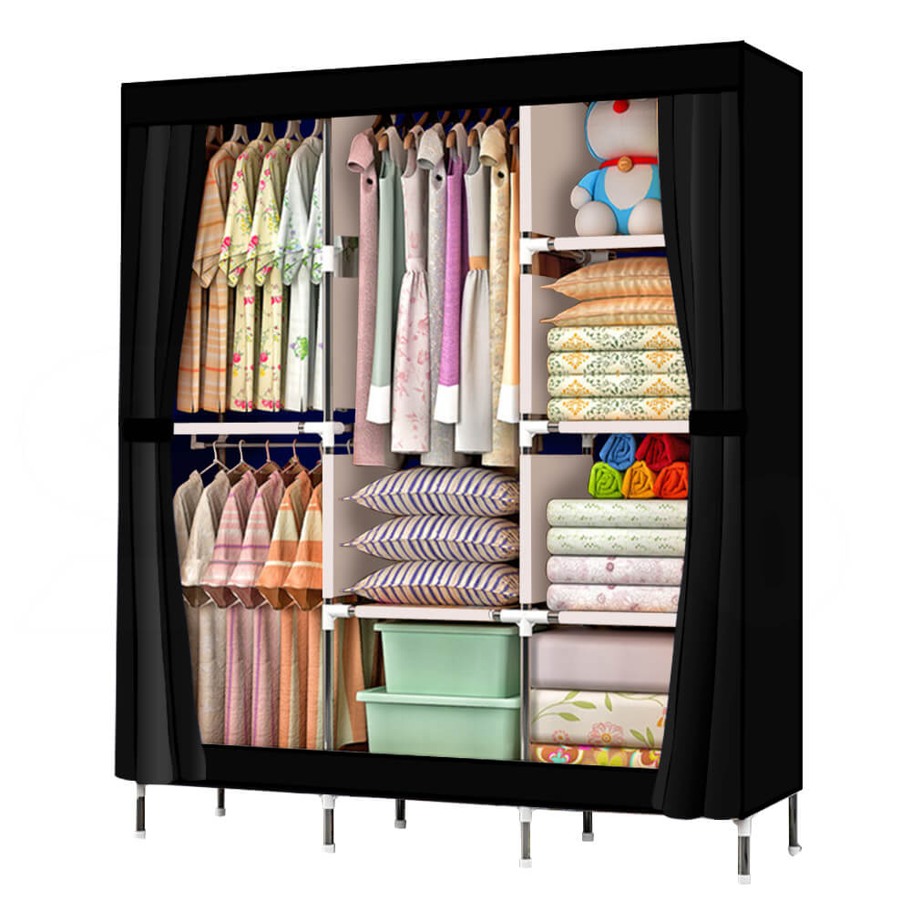 Large Portable Clothes Closet Wardrobe Storage Organizer with Shelves