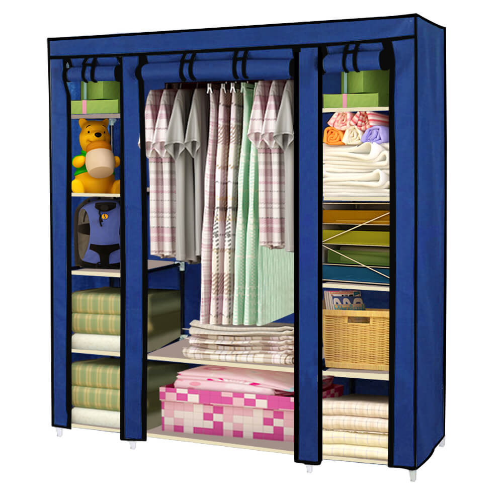 Large Portable Clothes Closet Wardrobe Storage Organiser with Shelves