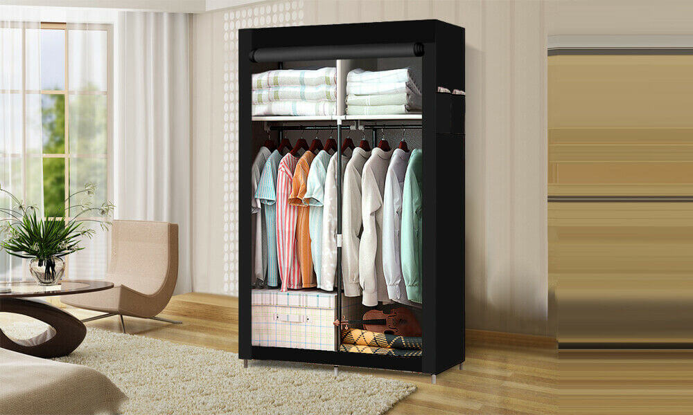 Large Portable Clothes Closet Wardrobe Storage Organiser with Shelves