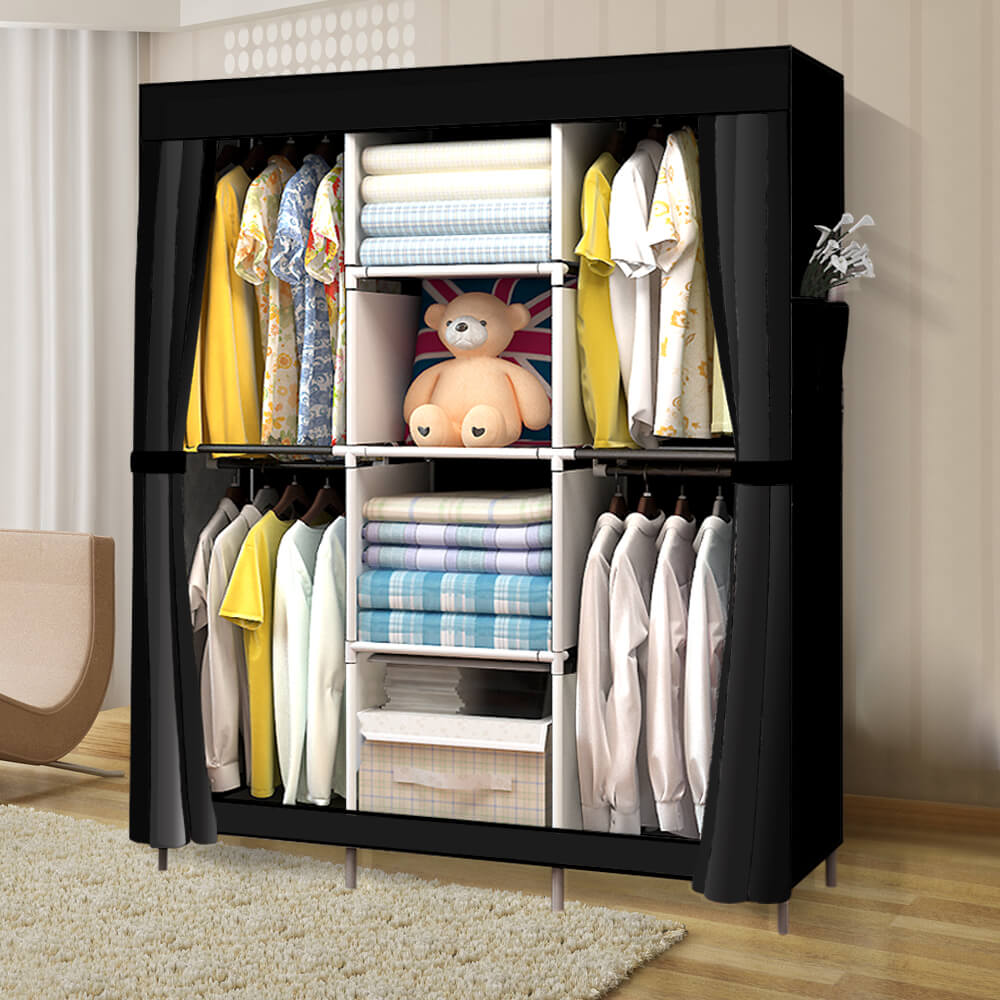 Large Portable Clothes Closet Wardrobe Storage Organiser with Shelves