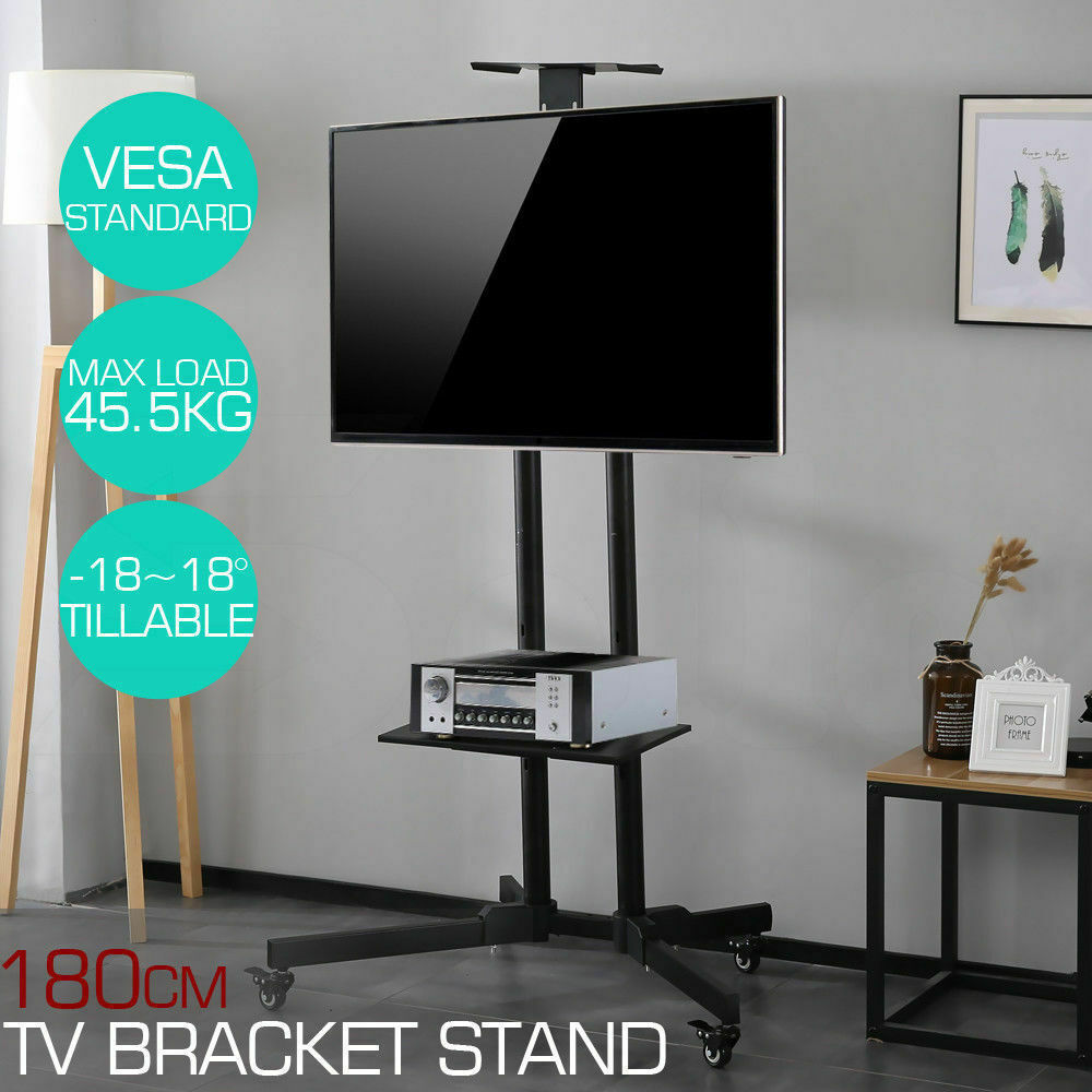 TV Mount Stand Floor LCD LED Screen Monitor Bracket Shelf Adjustable 32 to 55"