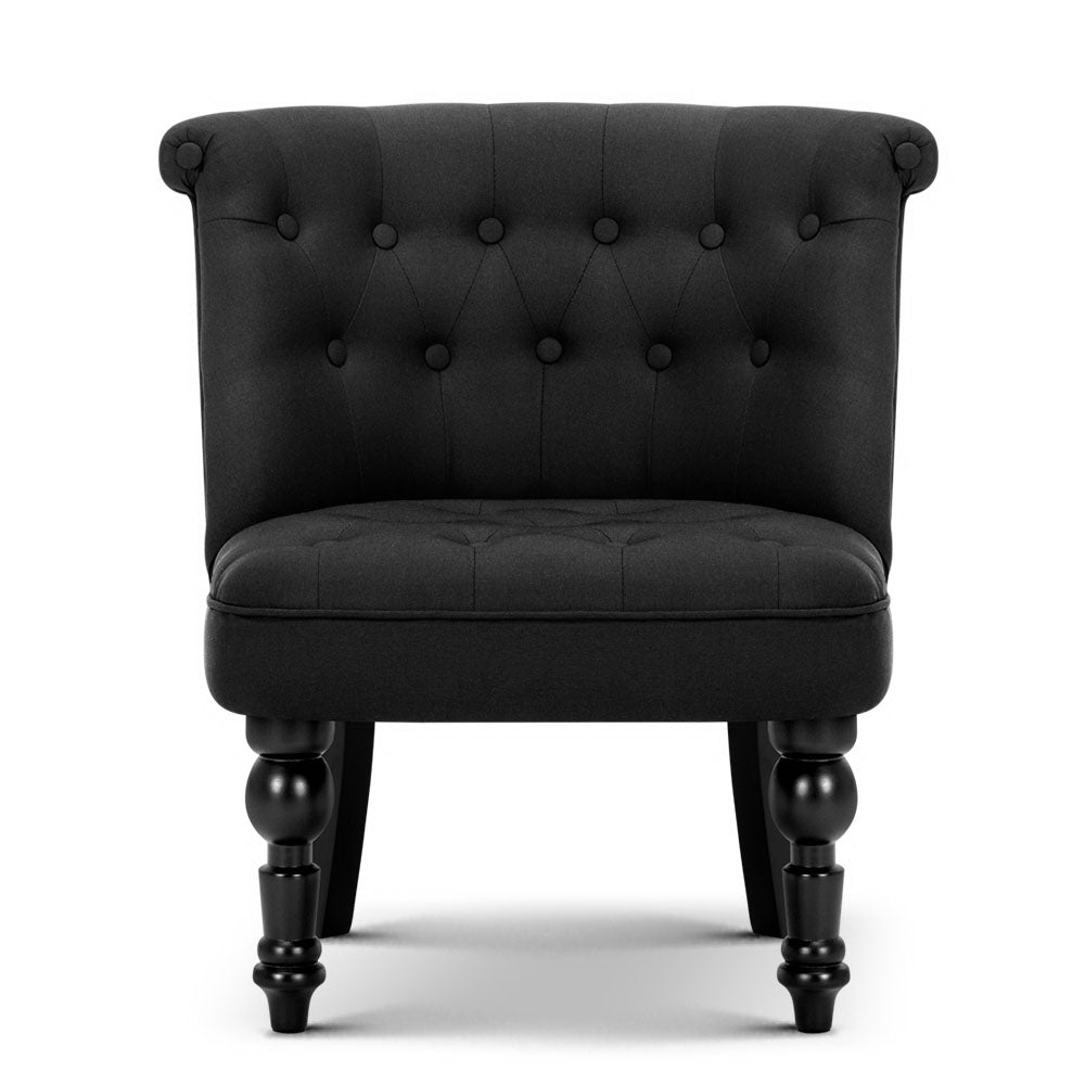 Artiss Fabric Occasional Accent Chair - Black