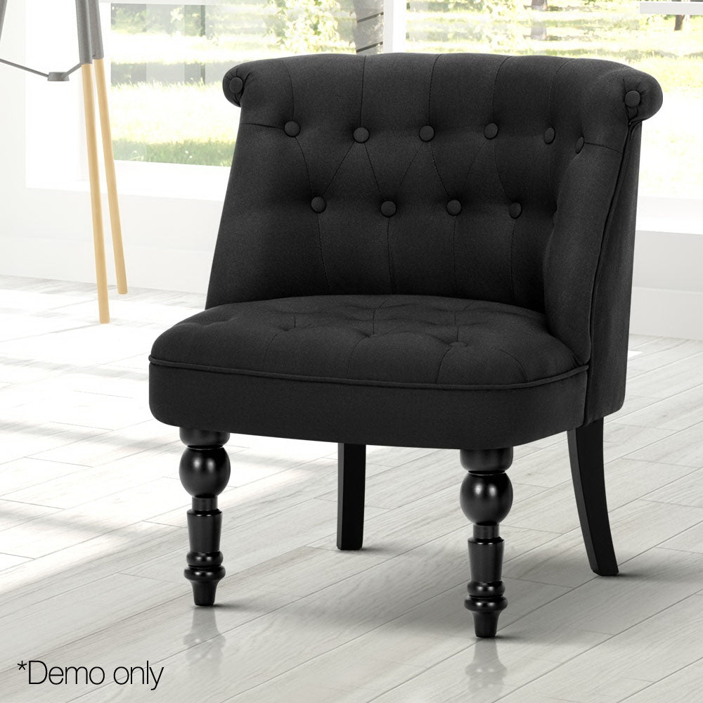 Artiss Fabric Occasional Accent Chair - Black