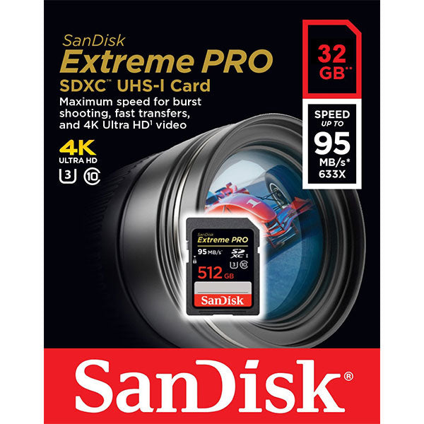 SanDisk 32GB Extreme PRO UHS-I SDHC Memory Card (V30) 95mb/s  SDSDXXG-032G-GN4IN