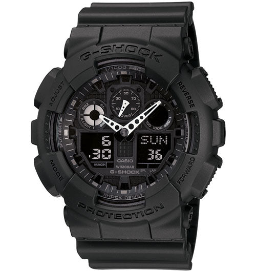 Casio G-Shock Analogue/Digital Mens Black Watch GA100-1A1 GA-100-1A1DR - Store Zone-Online Shopping Store Melbourne Australia
