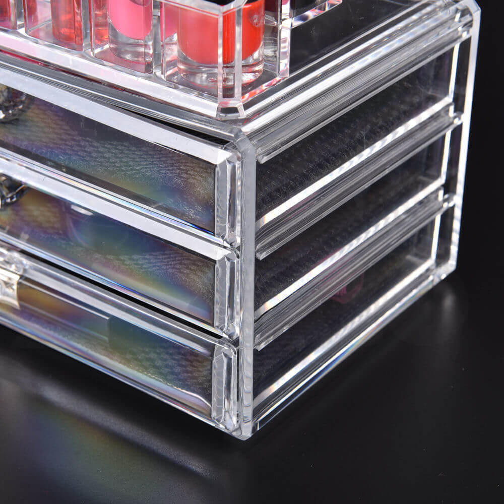 Acrylic Makeup Cosmetic Holder Jewellery Case Storage Organizer Box Drawers