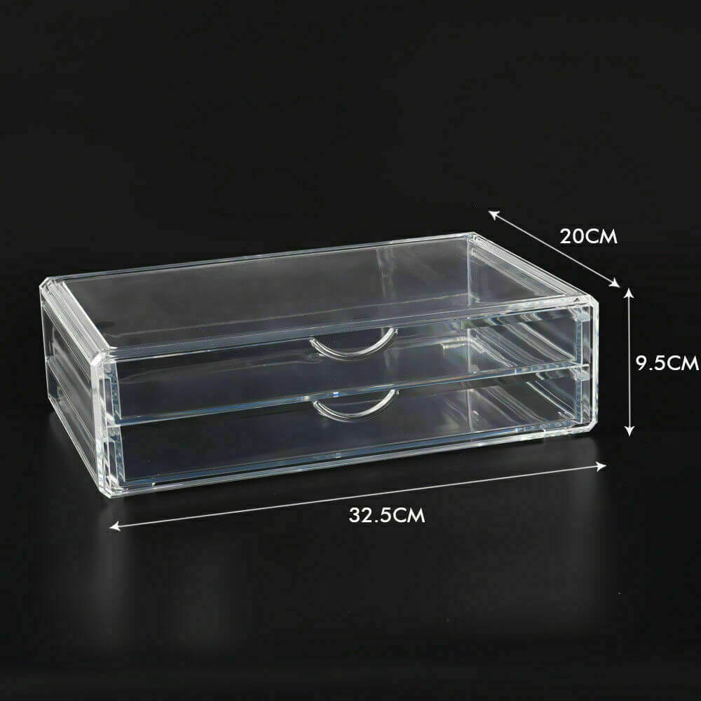 Cosmetic Organizer Clear Acrylic Jewellery Box Makeup Storage Case Drawers