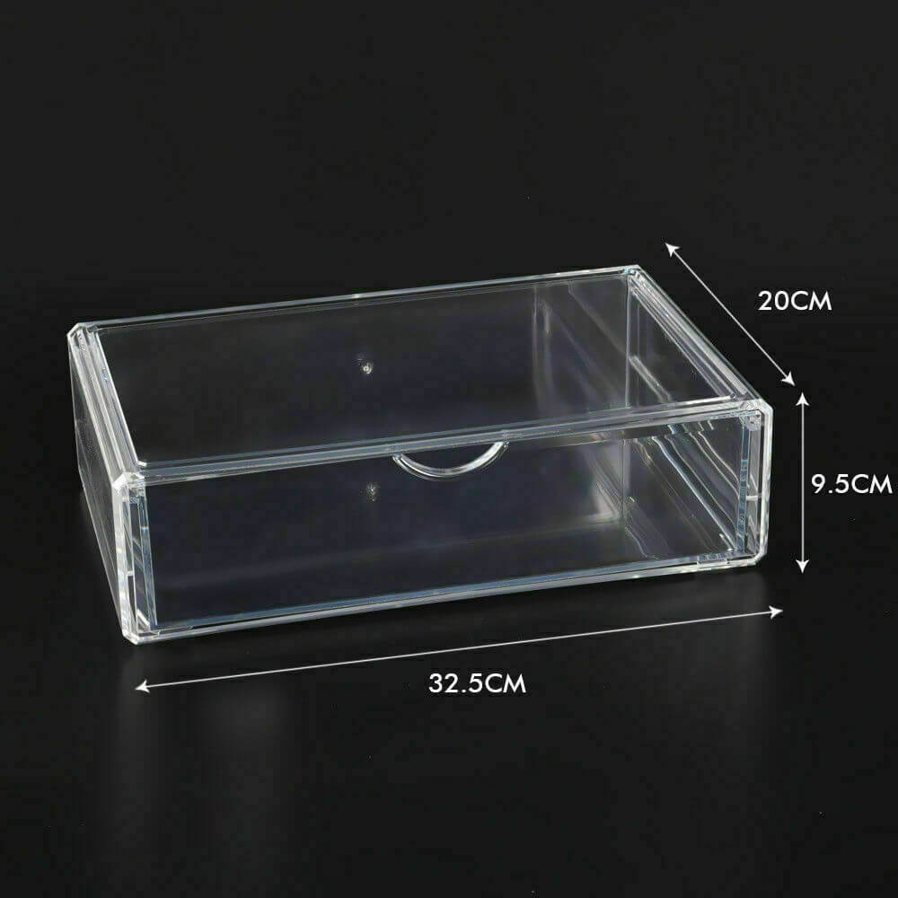 Cosmetic Organizer Clear Acrylic Jewellery Box Makeup Storage Case Drawers