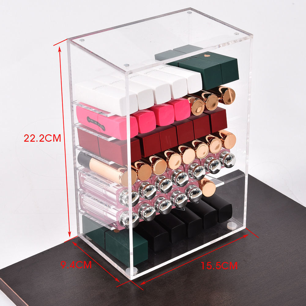 Acrylic Lipstick Tower Stand Cosmetic Makeup Holder Organizer Display Storage