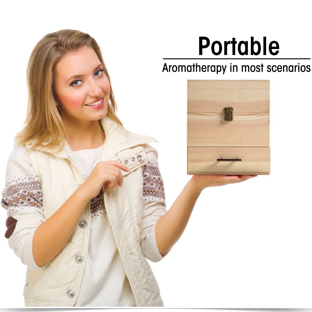 Essential Oil Storage Box Wooden 59 Slots Aromatherapy Organiser Container Case-Store Zone-Online Shopping Store Melbourne Australia
