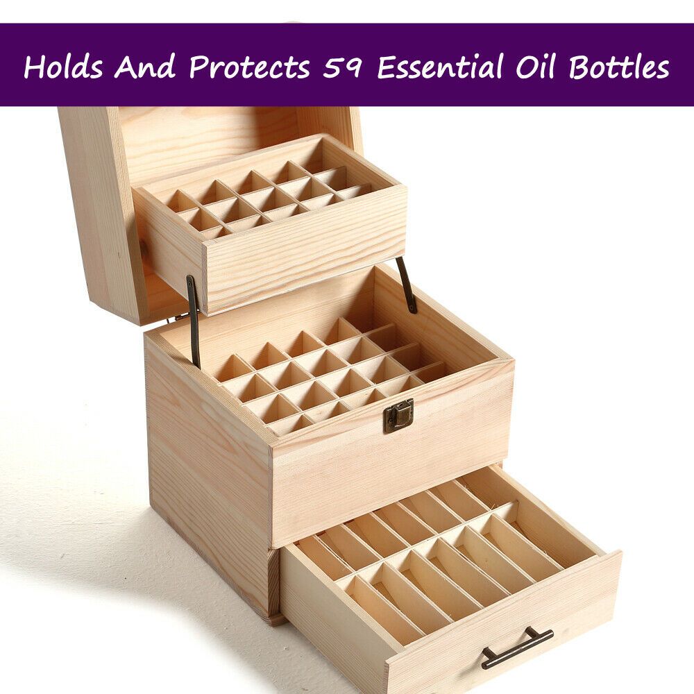Buy Cheap Essential Oil Storage Box Wooden 59 Slots Aromatherapy Organiser Container Case-Store Zone-Online Shopping Store Melbourne Australia