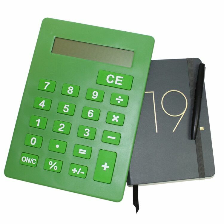 Jumbo Calculator Large Size Display Home Office Desktop Big Buttons Green