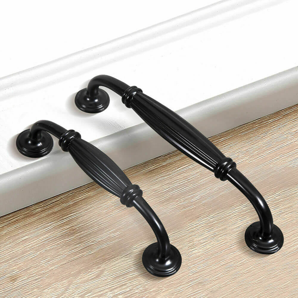 10x 96mm Black Antique Style Door Drawer Kitchen Handle Handles Pull Knob Tool