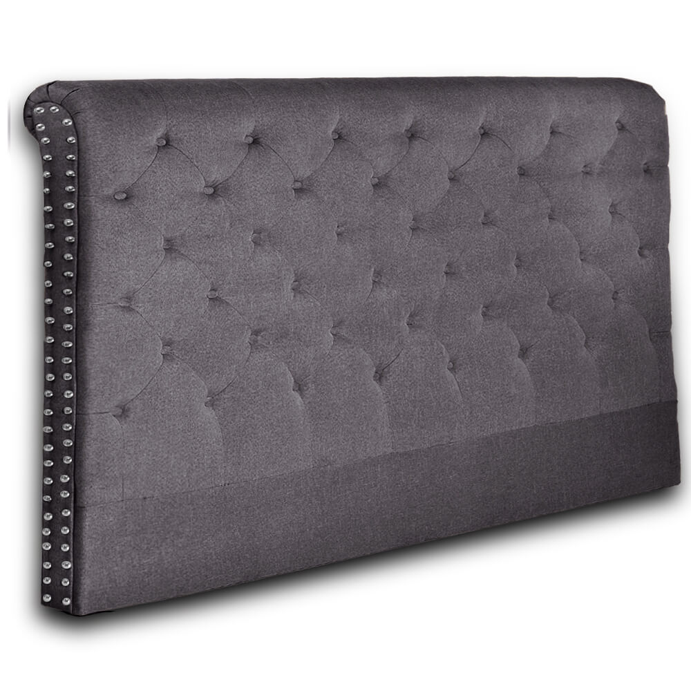 Levede Upholstered Fabric Bed Headboard in Double Size in Charcoal Colour