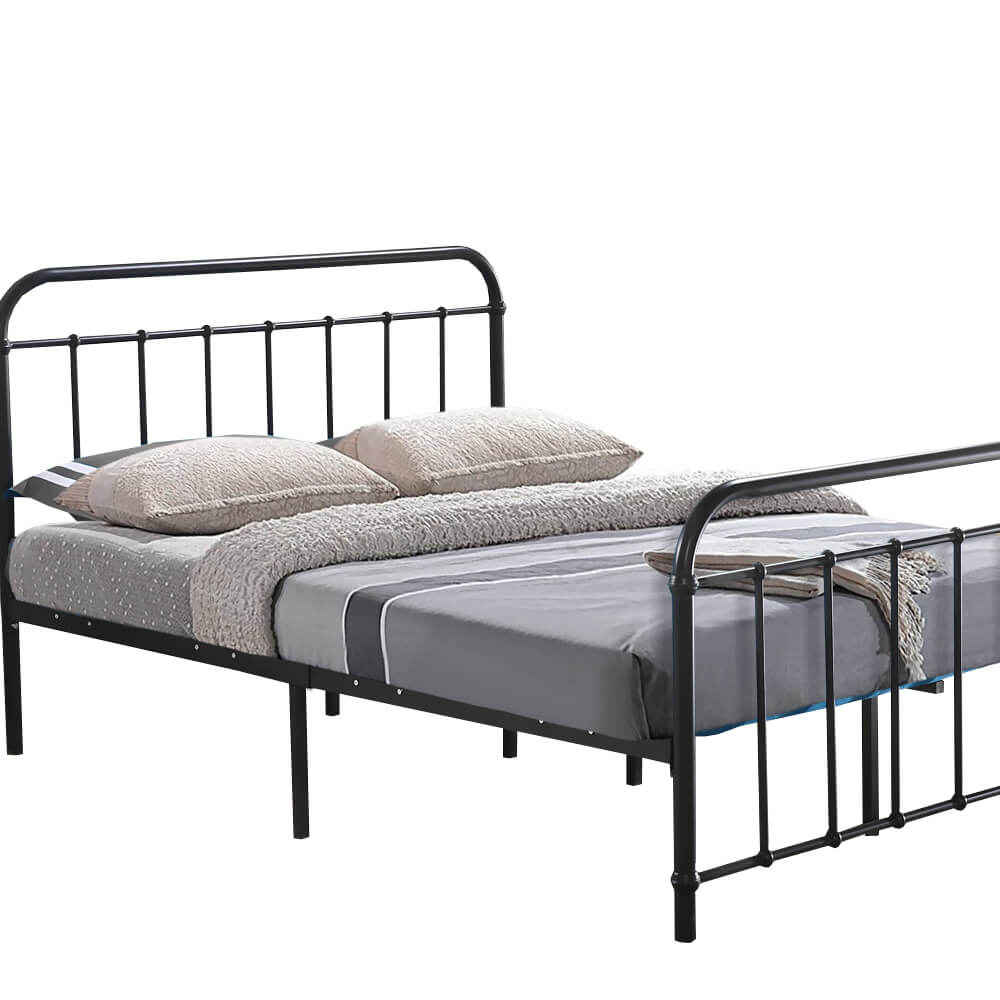 Levede Metal Bed Frame in Double Size in Black Colour