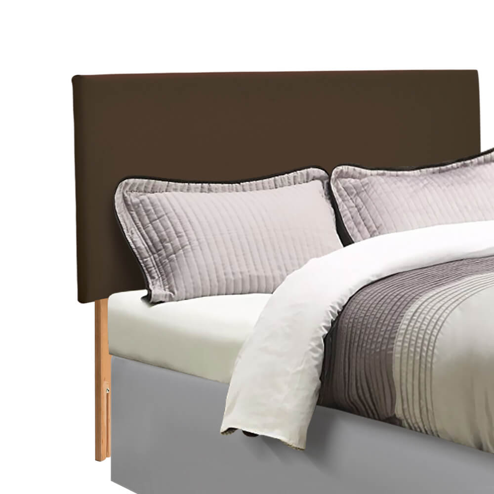 Levede Bed Frame Bed head PU Leather With Wooden Leg Double Size