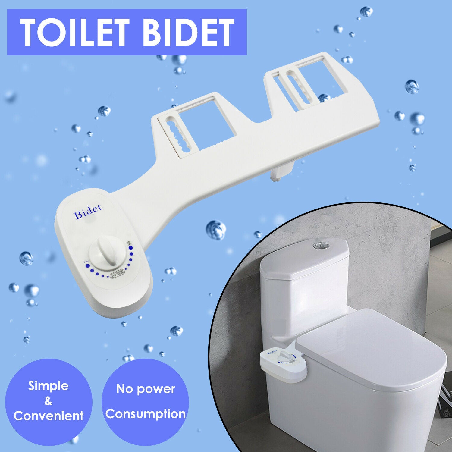 Toilet Bidet Seat Spray Hose Seats Douche Wash Sprayer Water Shattaf