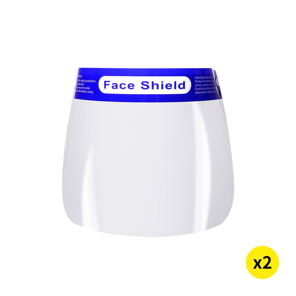 Face Shield Mask Clear Full Shields Visor Safety Cover Protective Anti Fog x2
