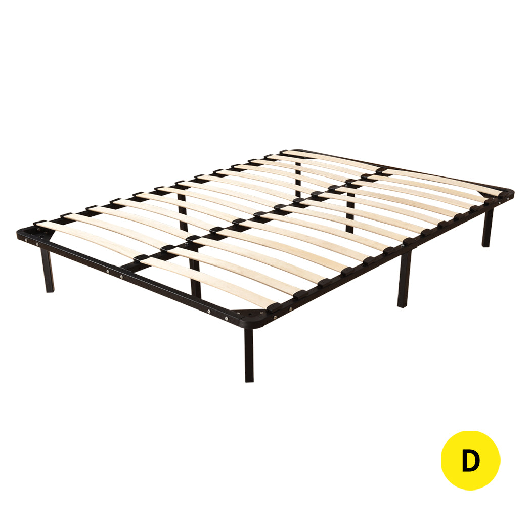 Levede Metal Bed Frame Mattress Base with Timber Slats Air BnB Double Size