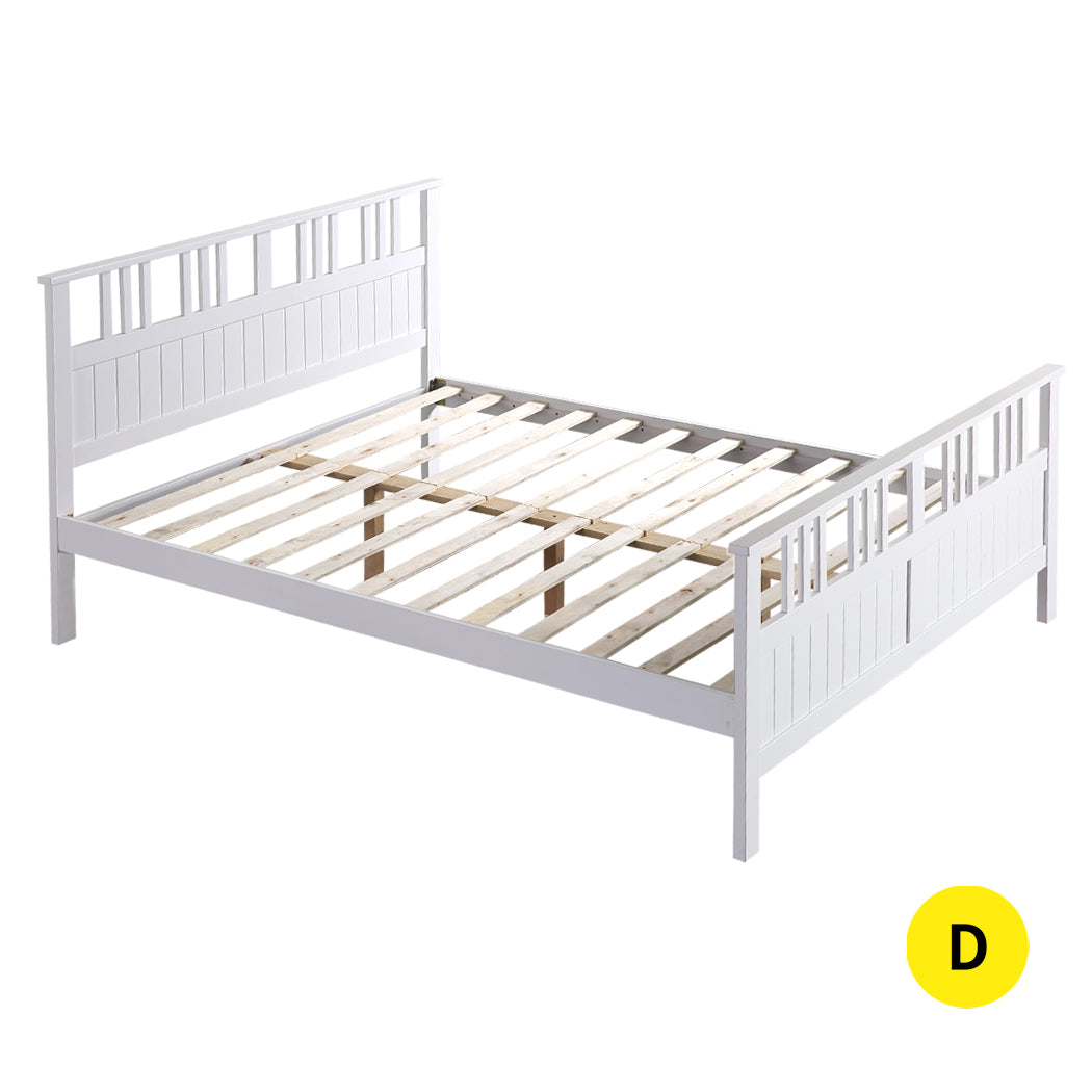 Levede Premium Pine Wood Kids Children Bed Frame Mattress Platform Double Size