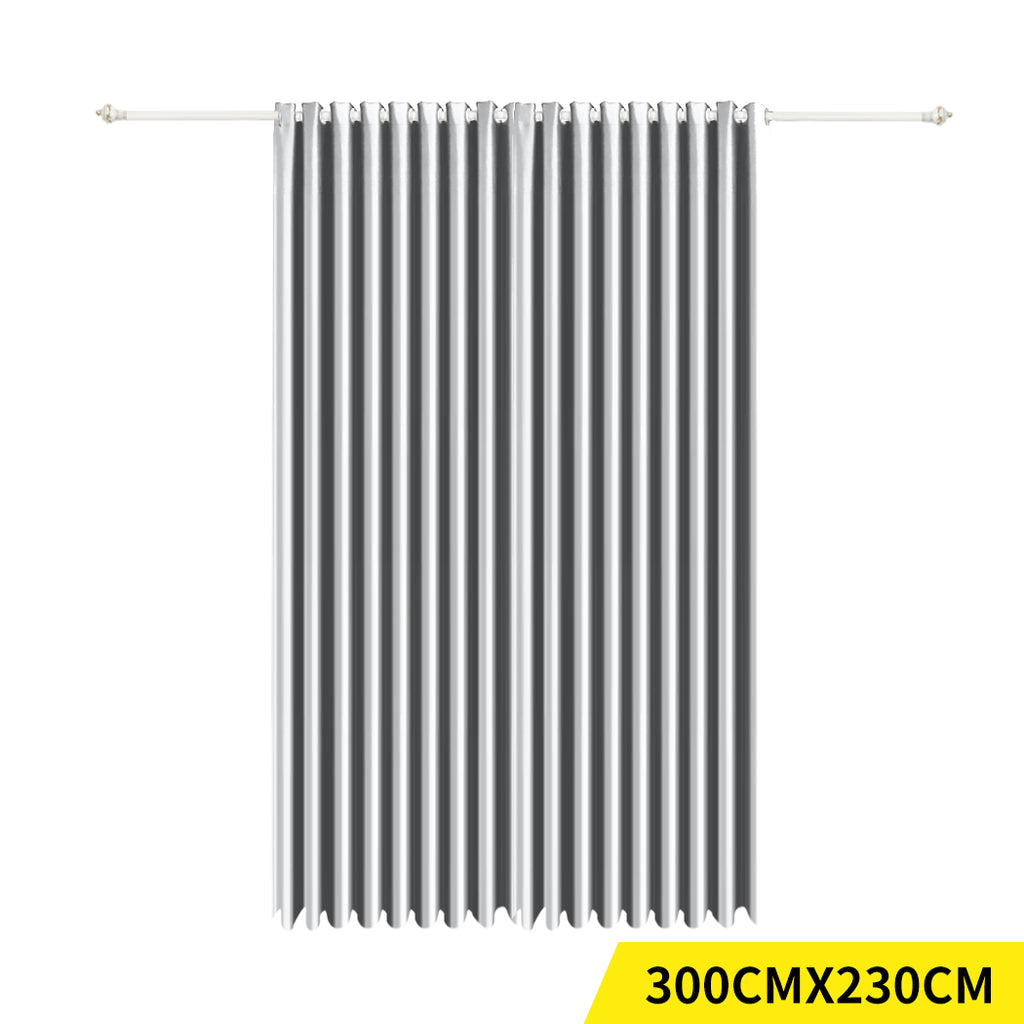 Deluxe Blockout Curtain 3 Layers Eyelet Pure Fabric Room Darkening Single Pannel