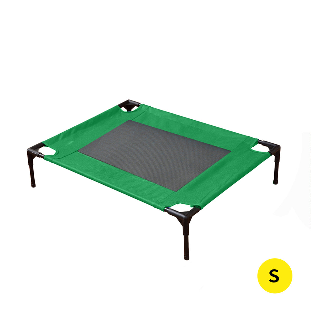 PaWz Heavy Duty Pet Bed Trampoline Dog Puppy Cat Hammock Mesh  Canvas S Green